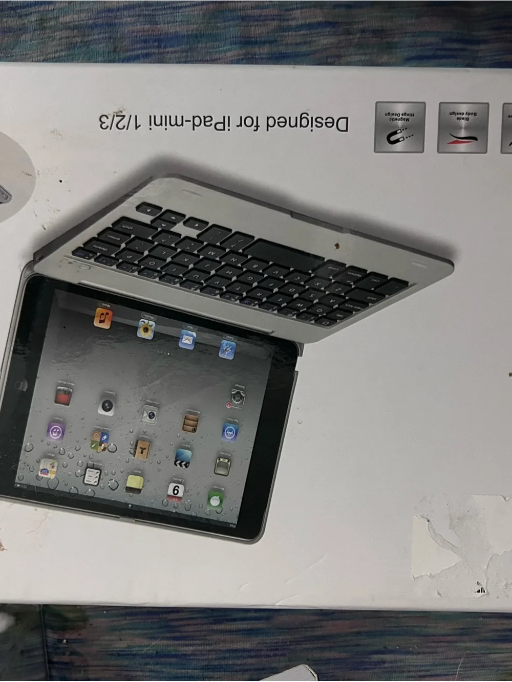 Portable Rose Gold Wireless Keyboard Case for iPad mini 1/2/3